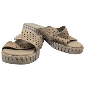 Ilse Jacobsen Tulip Latte Cream Slide Sandal Size Womens EU 39